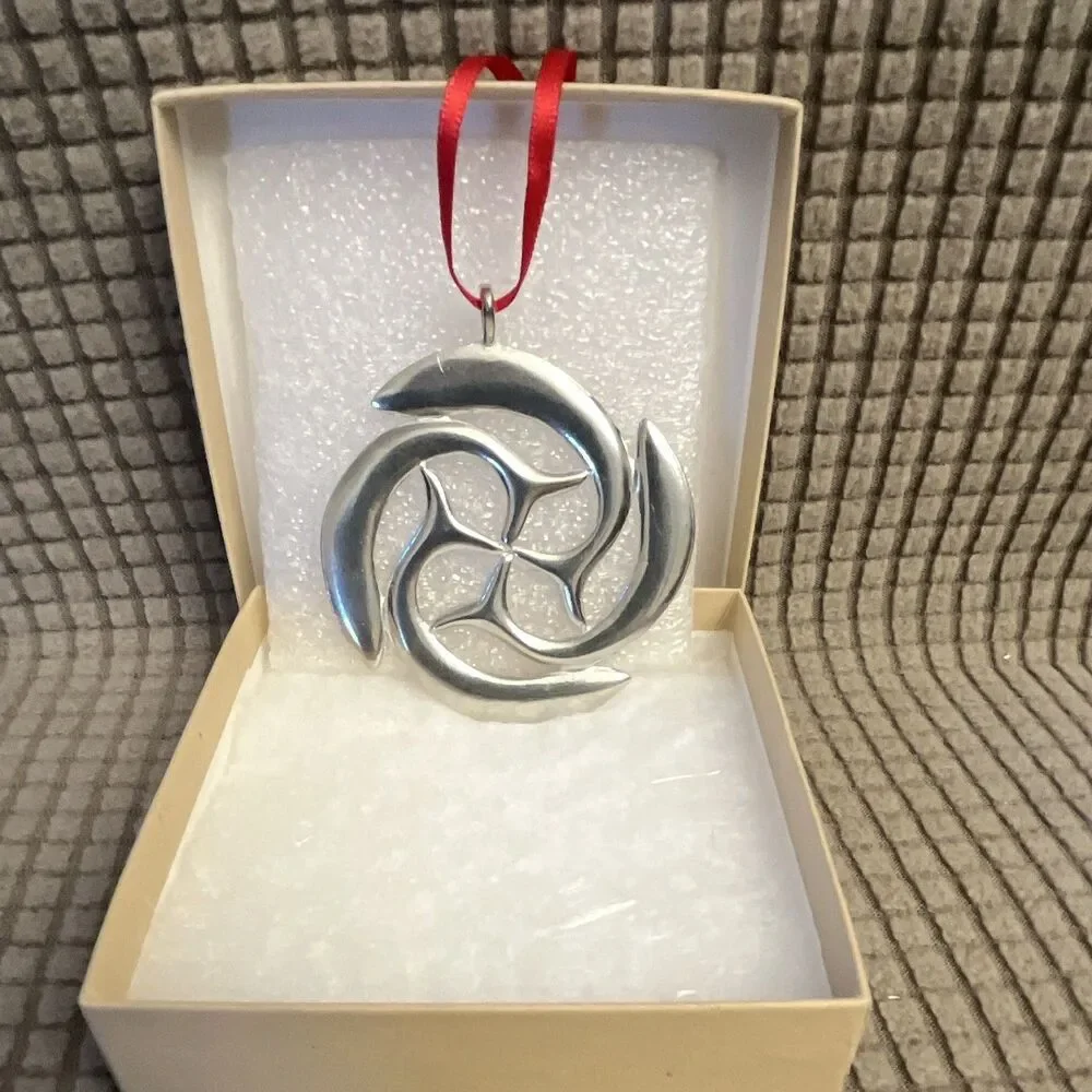 Lovell Designs St. Brendan’s Cross Pewter Hanging Ornament Original & Signed